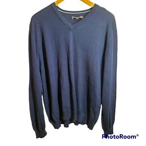 Nordstrom Sweater Merino Wool Navy Men's XL